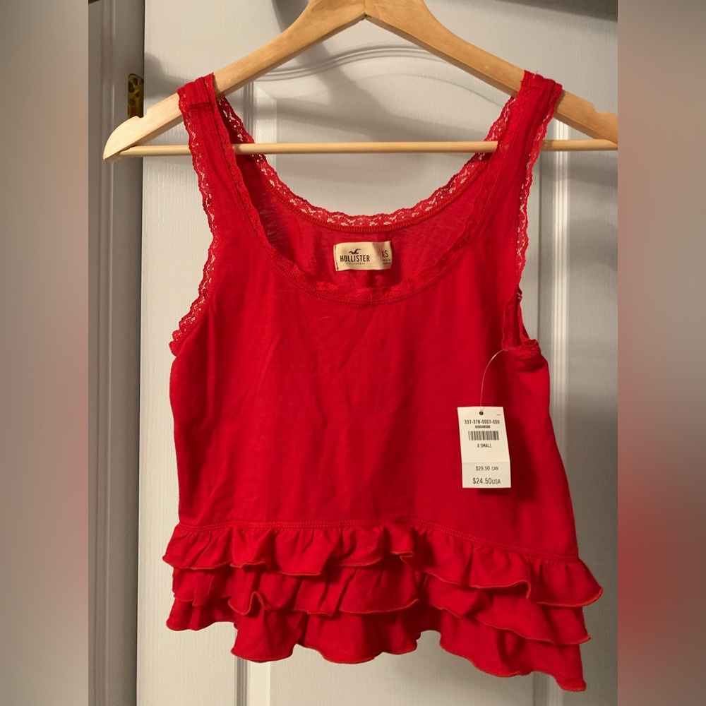 Hollister Tank Top in Red - Size XS